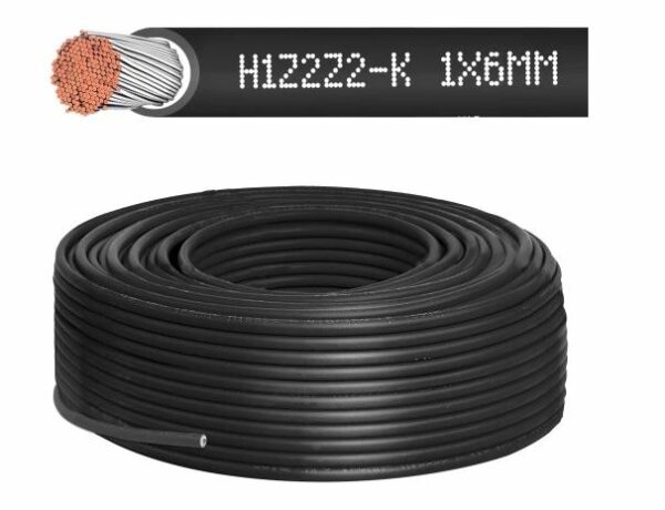 Kabel solarny 6mm czarny /100m/